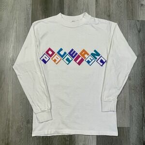 Vintage 90s Ocean Pacific Colorful Box Spellout Size Small Long Sleeve Shirt